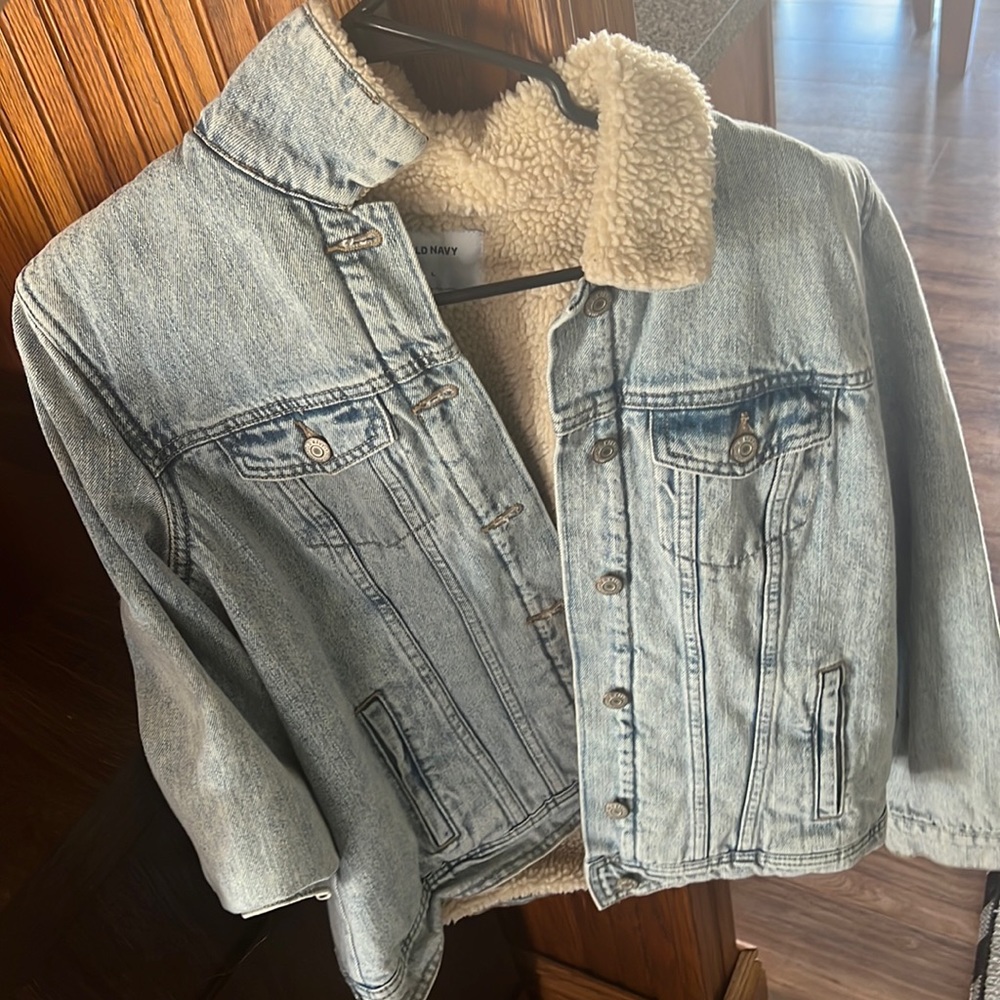 fuzz lined jean jacket